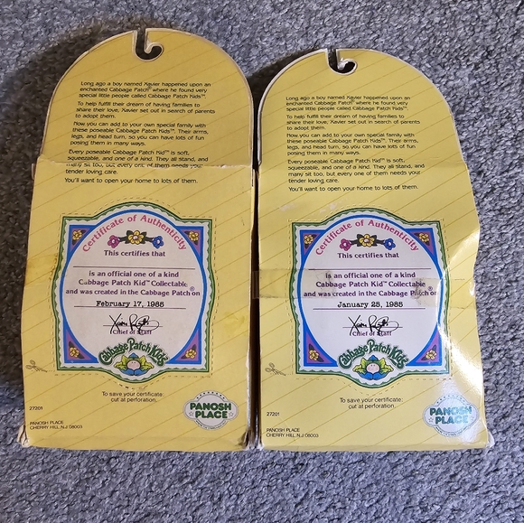 Cabbage Patch Poseable Figures Lot of 2 Vintage NIB 1984 - Picture 6 of 6